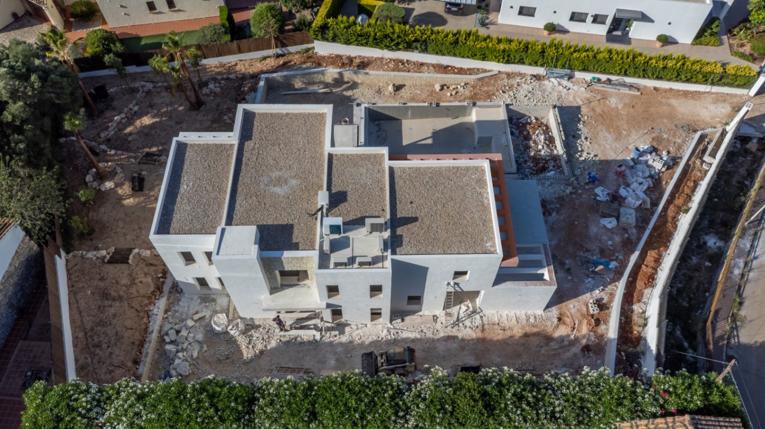 Espectacular y moderna villa en construccion en una demandada zona de Javea.