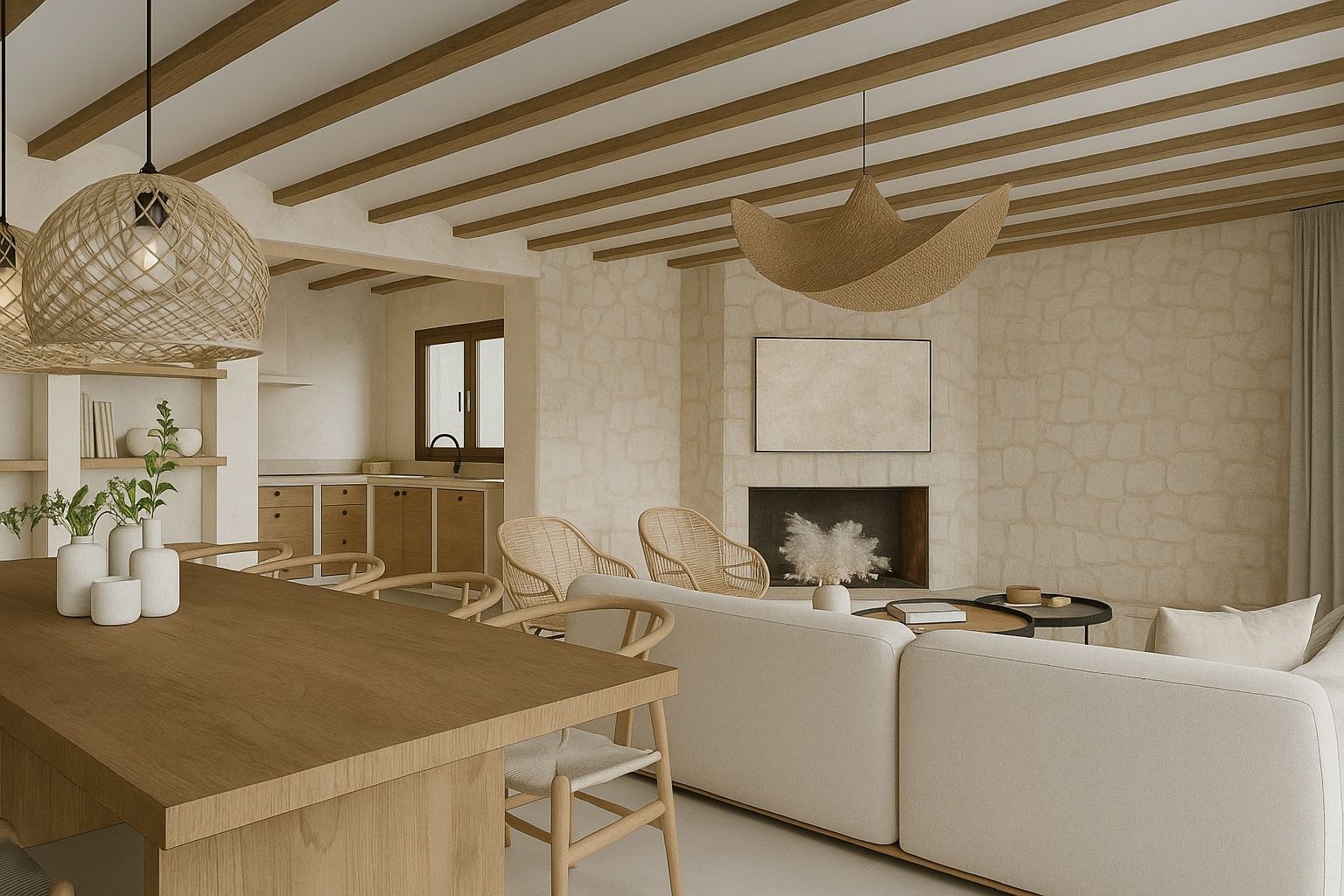 Villa ibicenca completamente renovada con vistas al mar en Costa Nova, Jávea