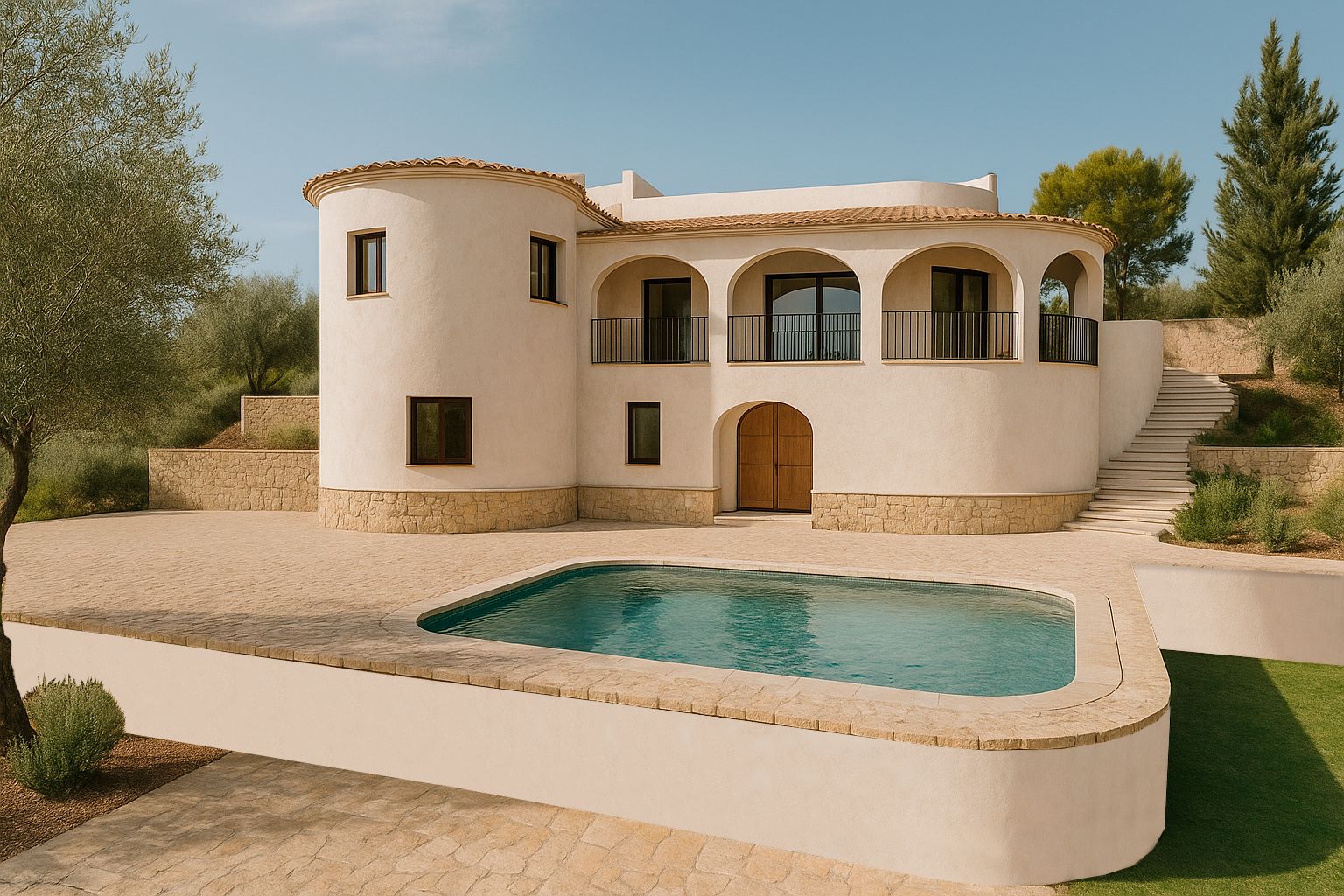 Villa ibicenca completamente renovada con vistas al mar en Costa Nova, Jávea